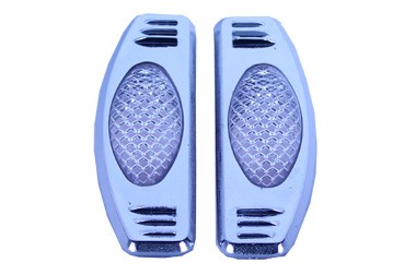 Protetor de Porta Oval Simples Cromado – Cristal